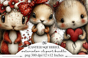 Whimsical Easter Squirrel Clipart, an Illustration by Designking (Thumbnail 1 of 5)