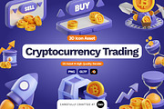 3D Cryptocurrency Trading Icon, an Object 3D Model by SLAB! Design (Thumbnail 1 of 5)