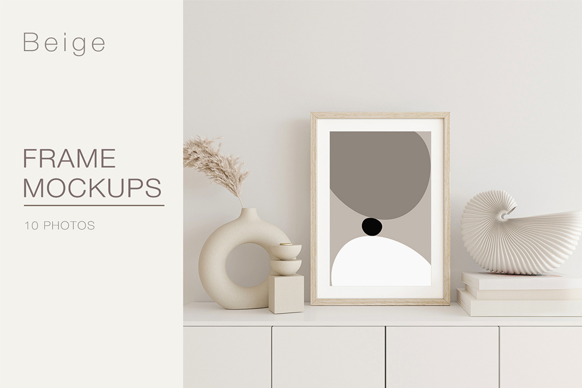 Frame Mockup Kit Beige, a Product Mockup by MockupsMarket (Photo 1 of 9)