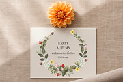 Watercolor Autumn Garden Flowers, an Object Illustration by DiashaArt (Thumbnail 5 of 12)