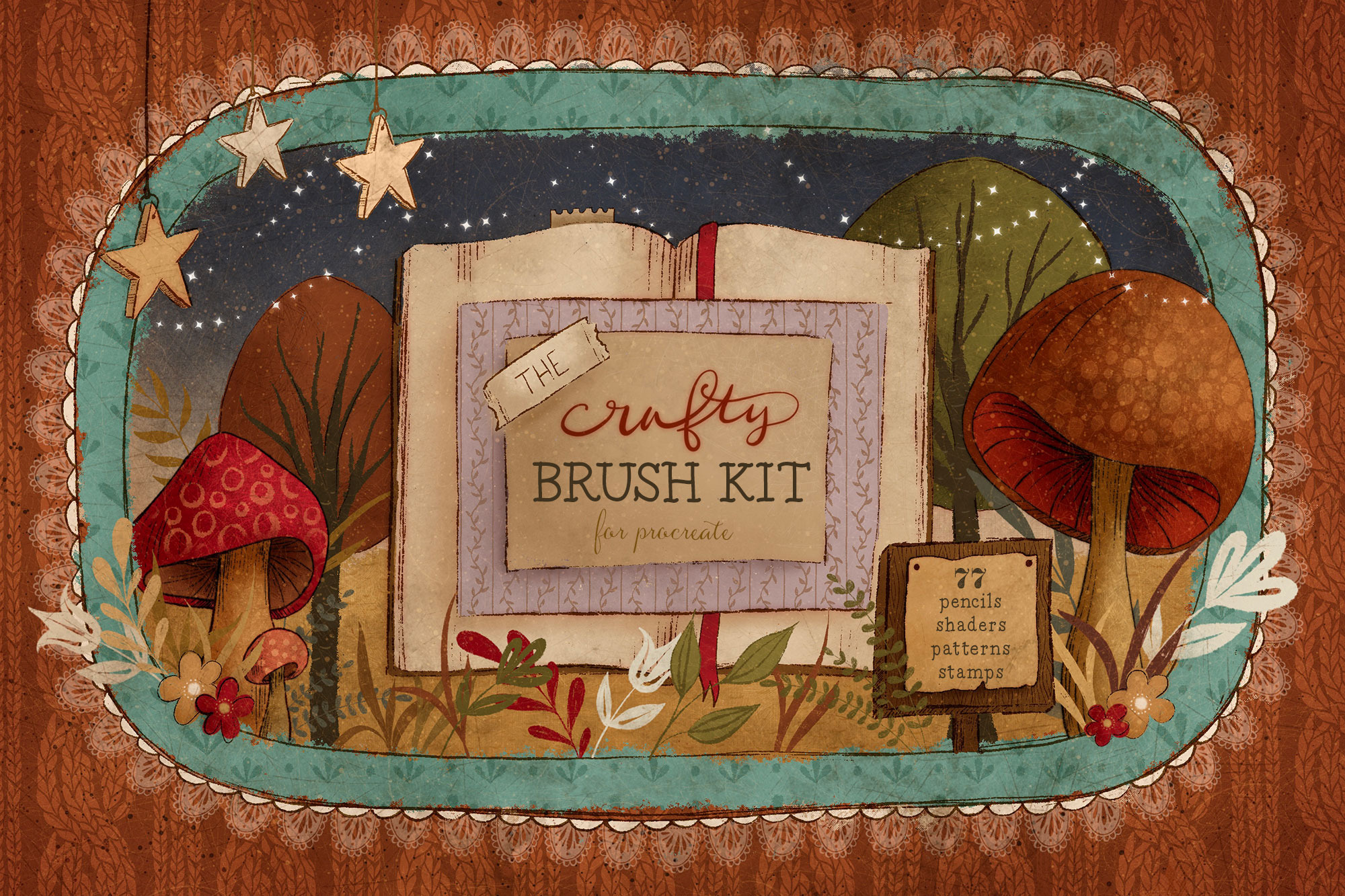 Crafty Procreate Brush Kit, a Brush Add-On by Eclectic Anthology