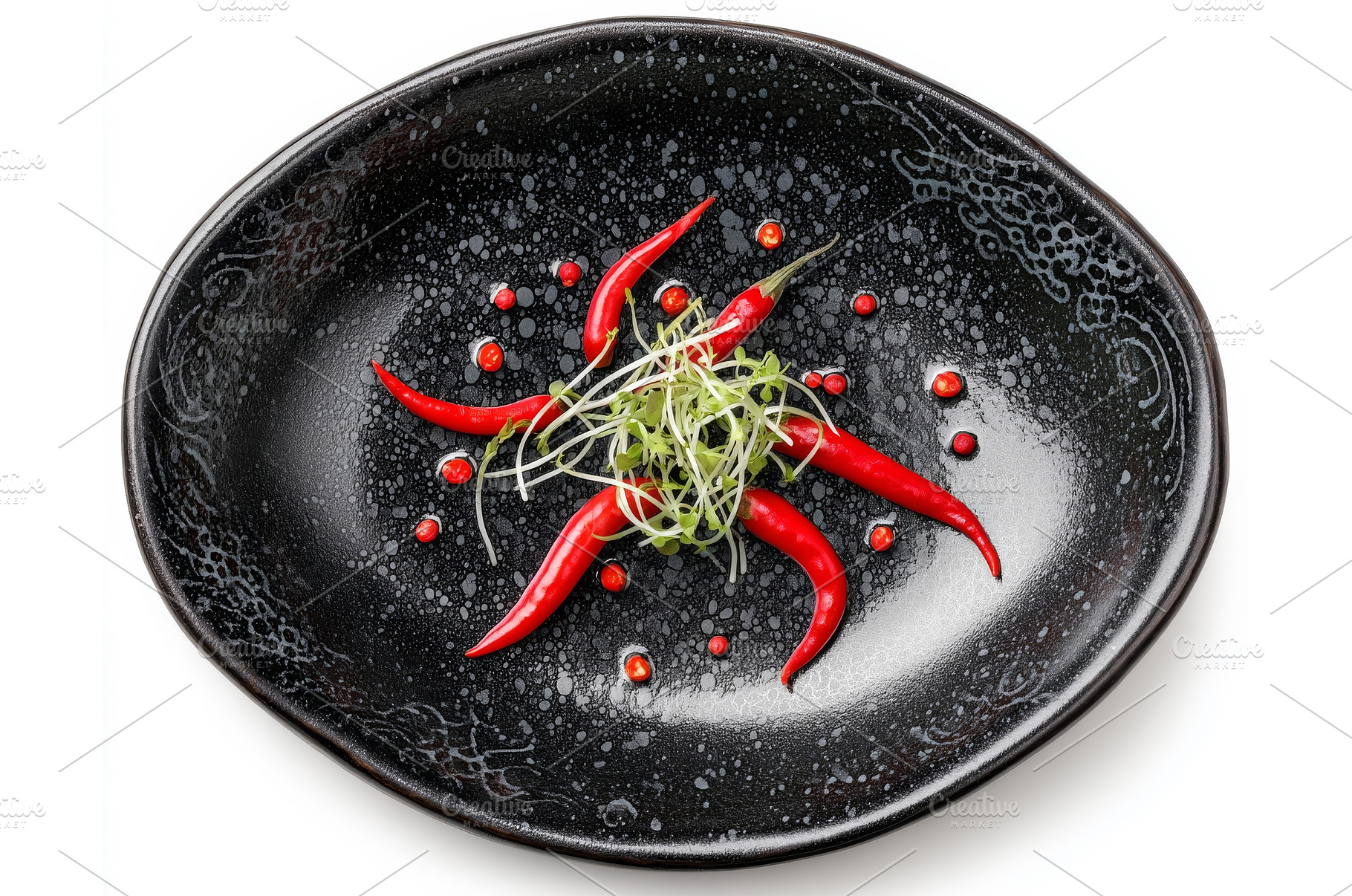 On a white background, a plate is, a Food & Drink Photo by ZinetroN
