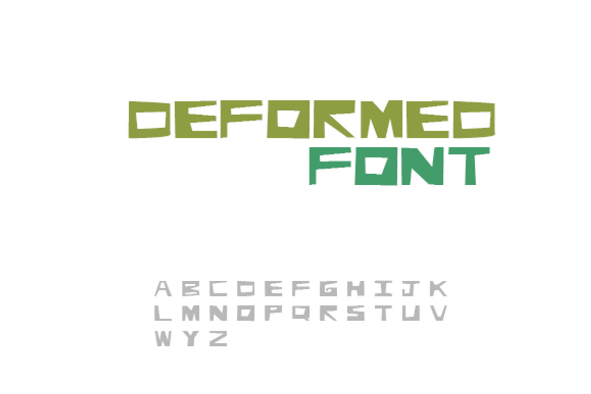Deformed Abstract Font-4Compositions preview 2