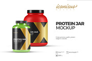 Protein Jars Mockups Template, a Cups & Container Mockup by iconisusmockup (Thumbnail 1 of 5)