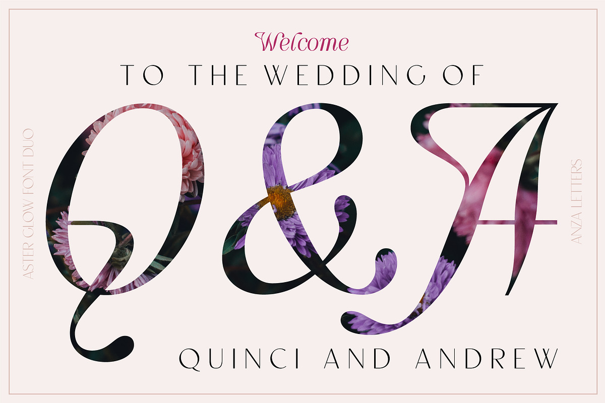 Aster Glow | Spring font duo, a Sans Serif Font by Anna Zakharchenko (Photo 6 of 19)
