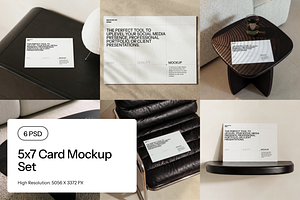 Premium 5x7 Card Mockup Set, an Advertising Mockup by The Noma Studio