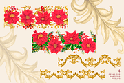 Red Poinsettia, Christmas watercolor, an Illustration by EL_SUHOVA (Thumbnail 17 of 18)