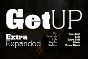 GetUp – Extra Expanded, a Slab Serif Font by groens (Thumbnail 1 of 5)