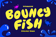 Bouncy Fish Font, a Handwritten Font by Epiclinez (Thumbnail 1 of 5)