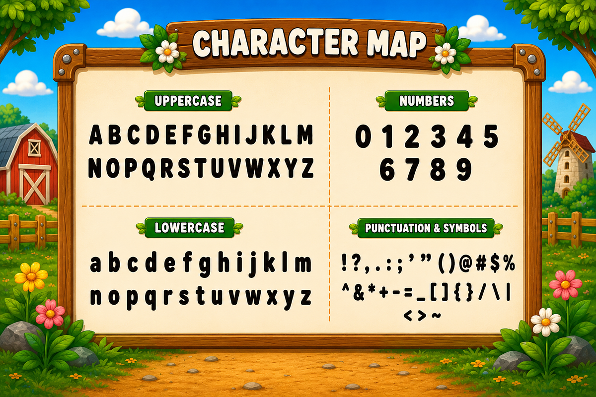Barnyard Bubble - Kids Display Font, a Handwritten Font by overlaytemplates (Photo 4 of 5)