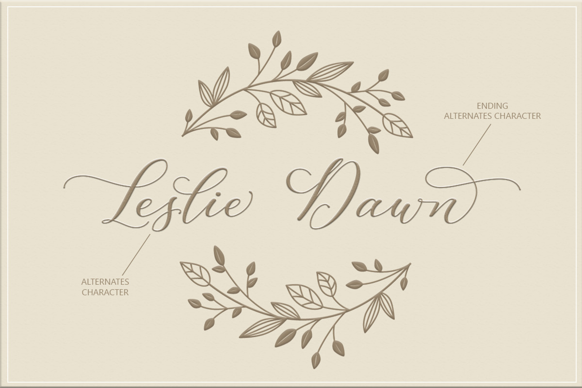 Leslie Dawn, a Script Font by Graphix Line Studio (Photo 5 of 10)