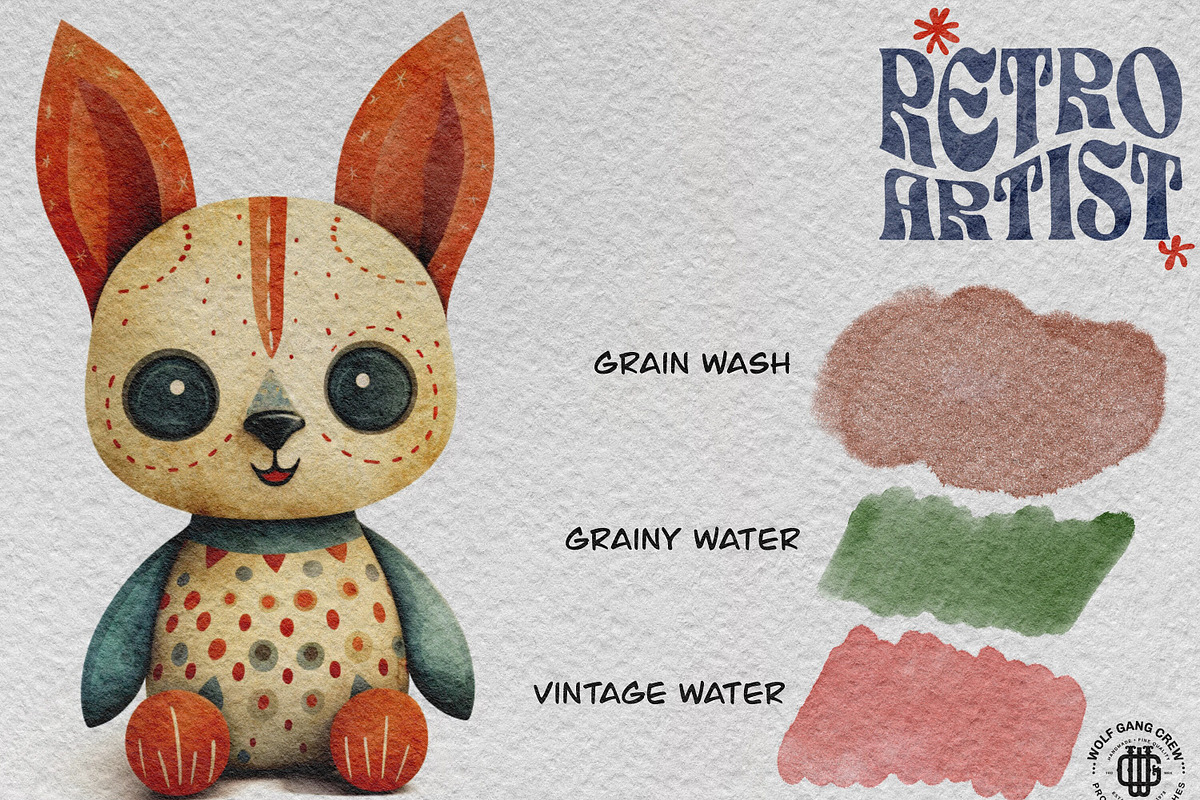 Procreate, The retro artist, a Brush Add-On by Studio.Valhalla (Photo 2 of 8)