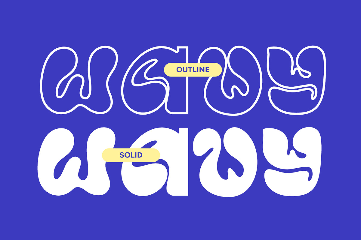 Geism - Solid & Outline, a Font by Matsero (Photo 2 of 10)