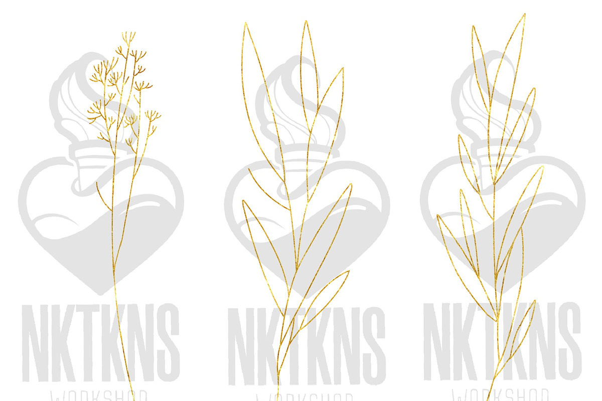 Watercolor Eucalyptus clipart, an Illustration by NKTKNS (Photo 3 of 7)