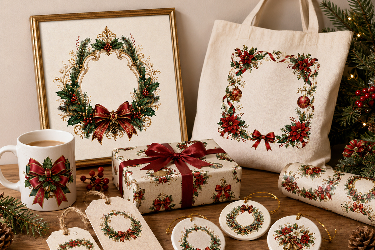 50 Christmas frames borders ribbons, a Decorative Illustration by HeavensStar (Photo 5 of 8)