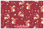 Valentine Bunny & Flower Pattern, an Illustration by Johanna V. Creative (Thumbnail 3 of 3)
