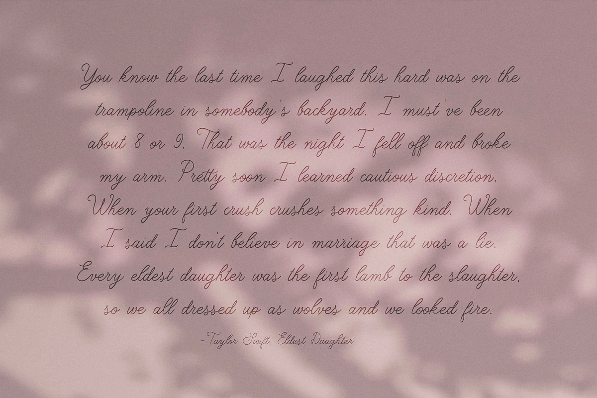 Cottage Kiss Handwritten Script Font, a Script Font by The Creative Bix (Photo 8 of 9)