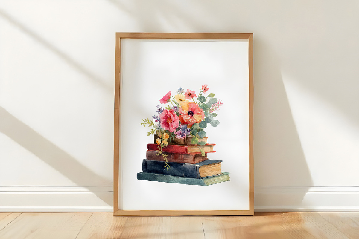 Watercolor Botanical Books Clipart, an Illustration by Designworld (Photo 2 of 6)