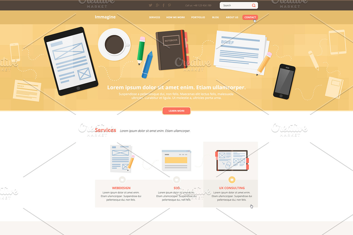 PSD Bundle - 4 Website Templates, a Landing Page Template by Mgd.Design (Photo 4 of 5)