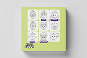 Kawaii Veggies Coloring Book 02, an Education Illustration by MEDZ (Thumbnail 2 of 3)