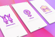 Feminism | 16 Thin Line Icons Set, an Outline Icon by Alex Blogoodf (Thumbnail 2 of 11)