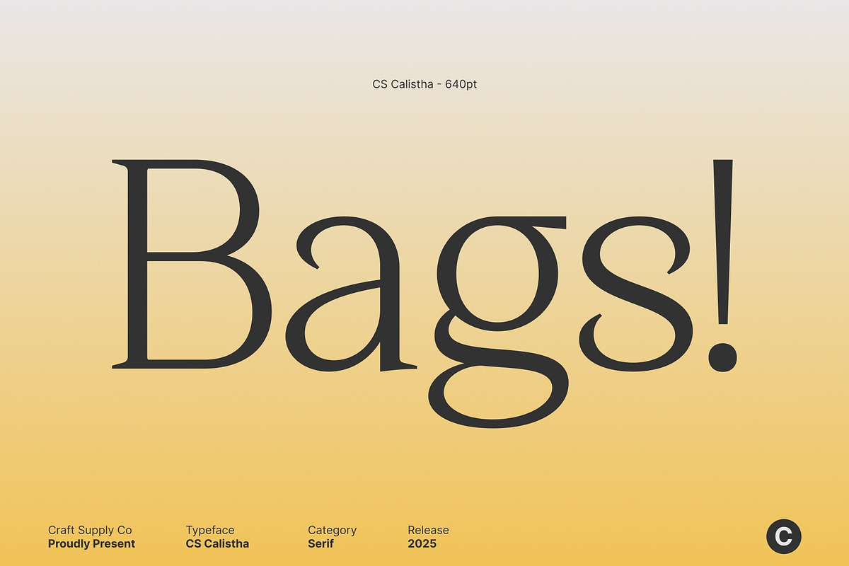 CS Calistha – Elegant Serif Font, a Serif Font by Craft Supply Co. (Photo 2 of 8)