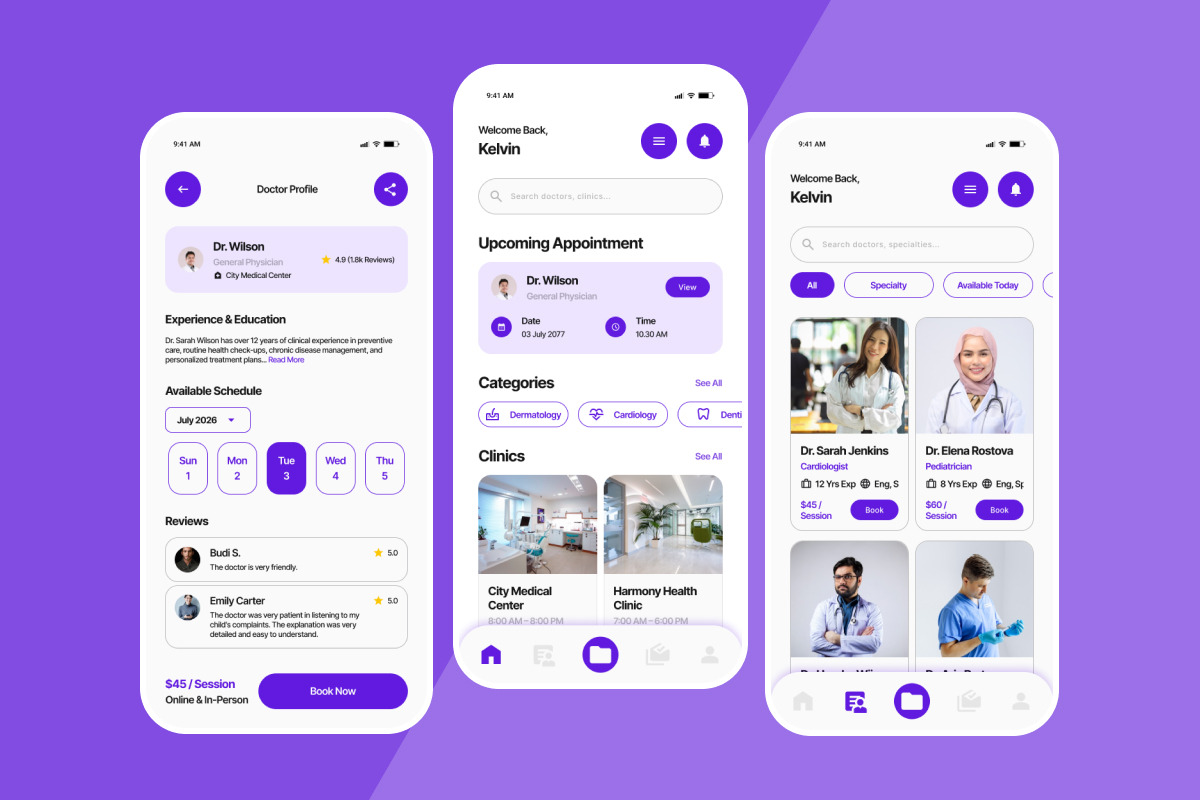 PulseCare Medical Booking App, an App Template by productype1 (Photo 4 of 5)