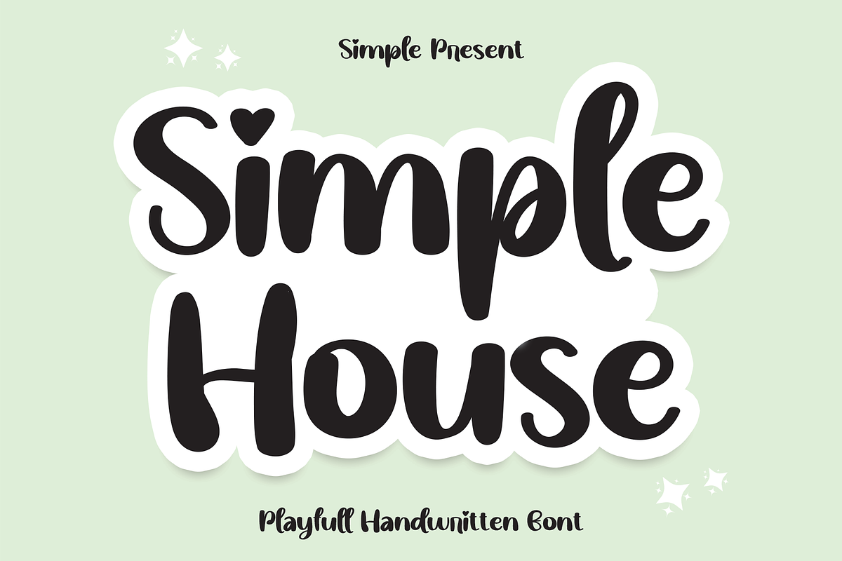 Simple House | Script Font, a Script Font by Scratchones (Photo 1 of 8)