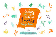 Ecology & Natural Logo Set 40+ Items, a Food Illustration by Moo Graphics (Thumbnail 1 of 3)