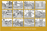 Cities coloring set - 12 pages, a Graphic by Lana Samokhina (Thumbnail 14 of 14)
