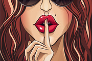 girl lips, an Illustration by YuliaBiser (Thumbnail 1 of 3)