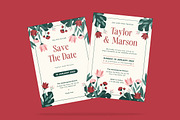 Pumble Floral Wedding Invitation, an Invitation Template by iDoodle Studio (Thumbnail 3 of 4)