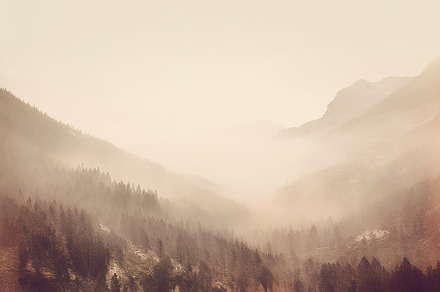 Misty mountain landscape stock photo, a Nature Photo by Virgo Studio