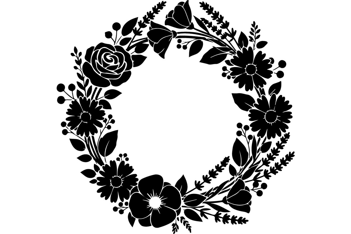 Floral Wreath Frame Bundle, an Object Graphic by Creativeshirt (Photo 4 of 20)
