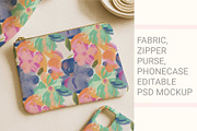 Zipper purse,phonecase,fabric mockup, a Household Mockup by jenartstudio (Thumbnail 2 of 3)