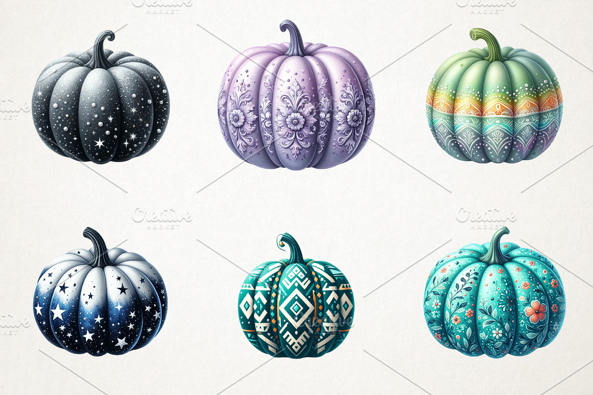 Pumpkin with Pattern Clipart, an Illustration by RobertsArt (Photo 3 of 5)
