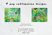 Tropical leaves sublimation tumbler, an Object Graphic by AnastasiaWatercolor (Thumbnail 3 of 4)