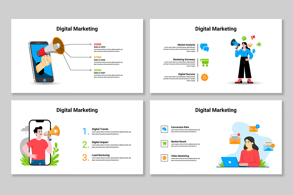Digital Marketing Infographic, a Presentation Template by Mighty-Slide (Photo 3 of 5)