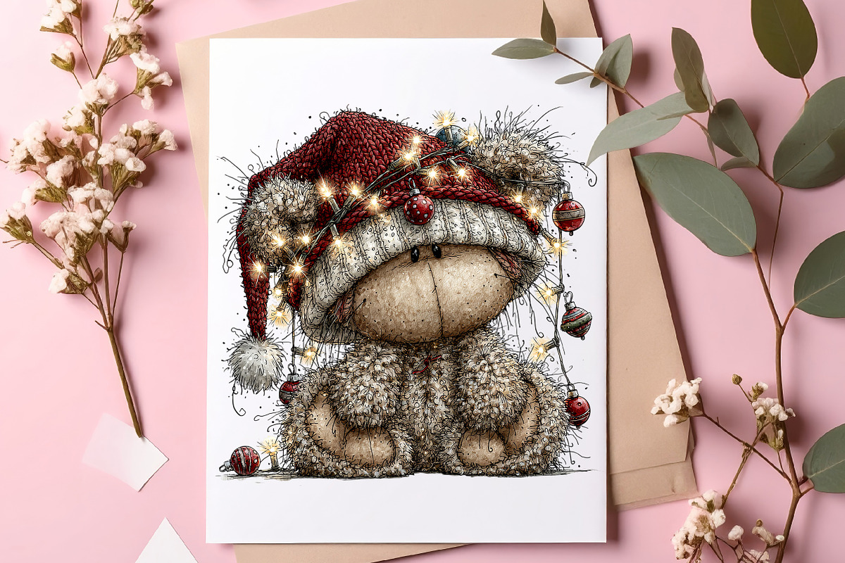 Cute Animals Christmas Clipart, a Transportation Illustration by SinaCreation (Photo 6 of 9)