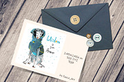 Wise Dogs in Popons III: 6 cards, an Illustration by Zooza Art (Thumbnail 5 of 6)