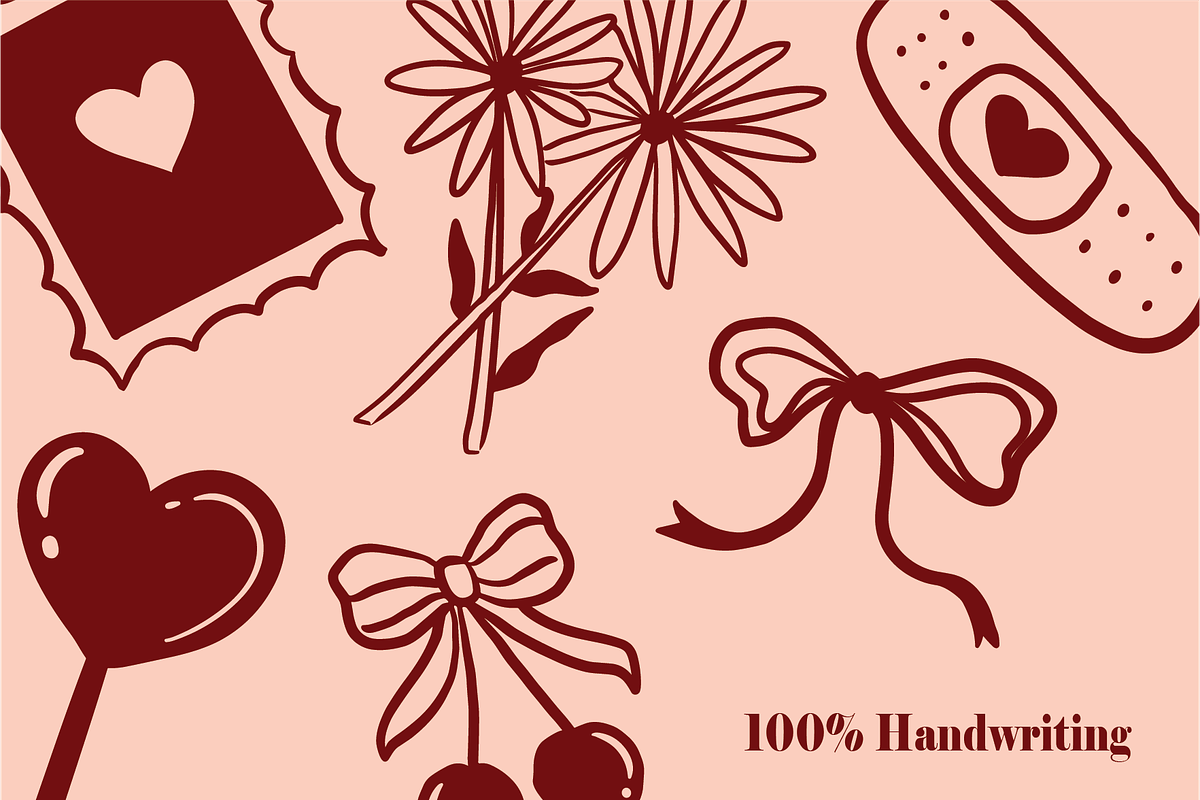 Sweet Romantic Handdrawn Pack, a Decorative Illustration by HunEyy (Photo 3 of 7)