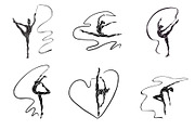 Rhythmic Gymnastics Ribbon Bundle, a Sport Illustration by Kluva's Wavy Silhouettes (Thumbnail 2 of 3)