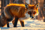 Winter Fox Glow | Stock Photo, an Animal Photo by Aura Canyon HQ (Thumbnail 1 of 6)