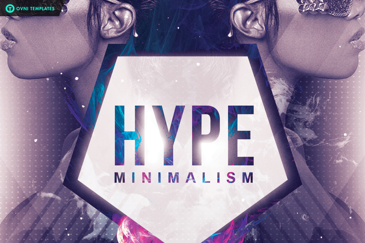 HYPE MINIMALISM Flyer Template, a Flyer Template by OVNI-TEMPLATES (Photo 4 of 4)