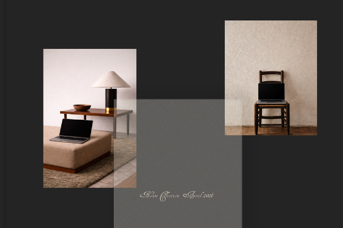 NOIRE Brand Presentation Mockup Kit, a Device Mockup by Atelier Contour (Photo 2 of 11)
