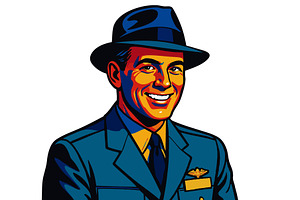 Intelligence Agent Smiling in Trench, an Illustration by AlexArt