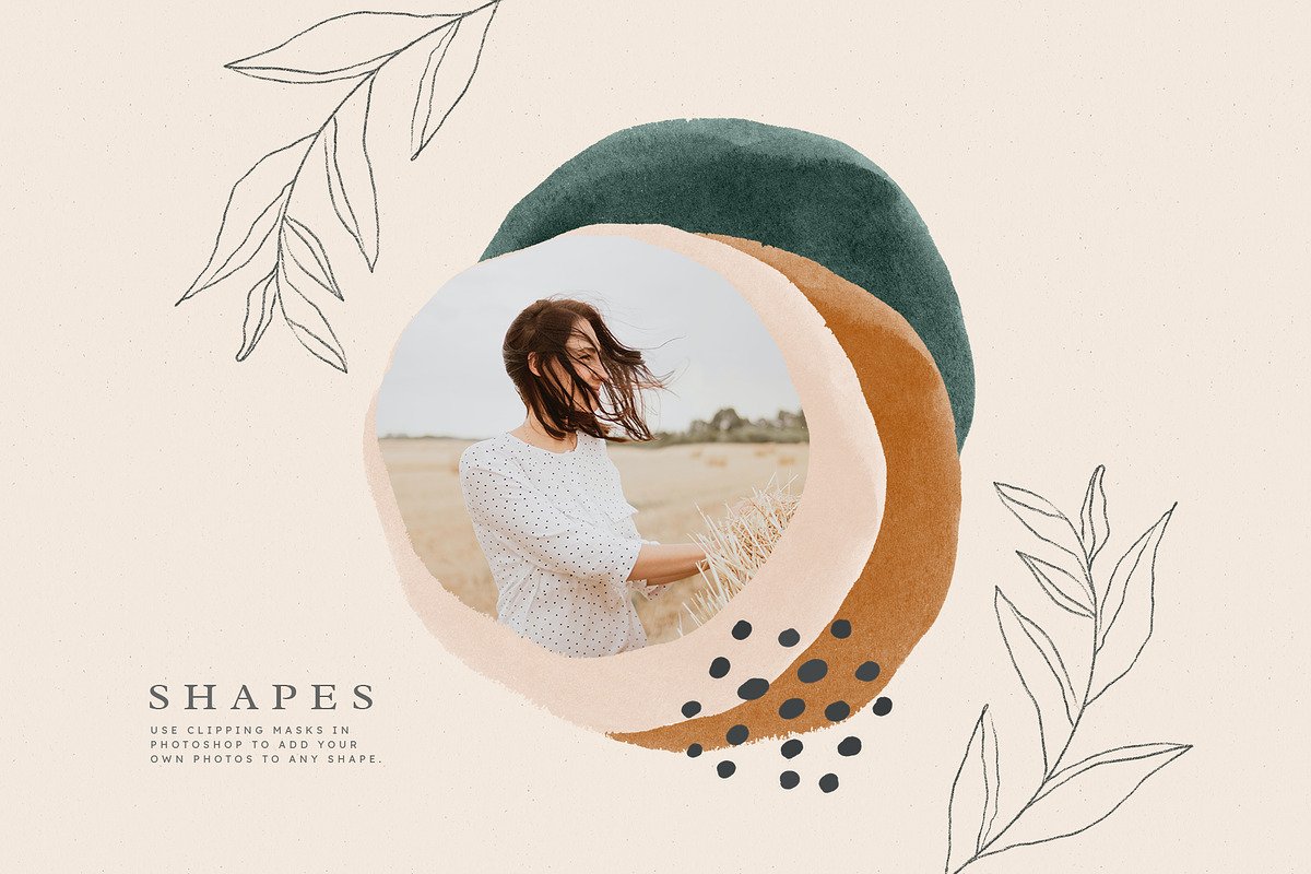 Earthy Abstract Shapes + Logos, a Texture Graphic by Basia Stryjecka (Photo 11 of 20)