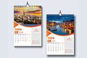 Modern Wall Calendar 2024, a Templates & Theme by pixelcreatx (Thumbnail 3 of 7)