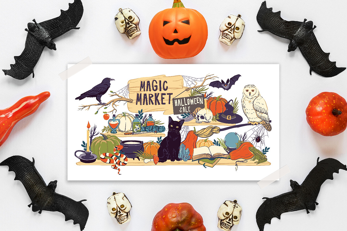 Magic Market. Vector Hallowen set, an Illustration by Tata Pilip (Photo 6 of 14)