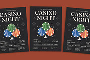 Casino Night Flyer, a Flyer Template by Gumico Studio. (Thumbnail 1 of 3)